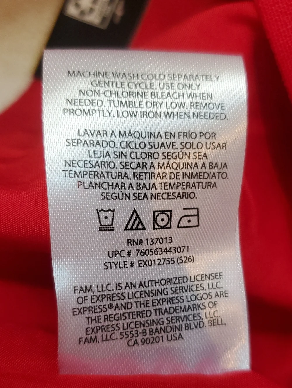 NWT Express Red Mini Skirt Linen Blend Women's Size Medium  Hidden Back Zipper - Picture 8 of 9